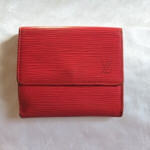 Louis Vuitton Red Epi Leather Wallet